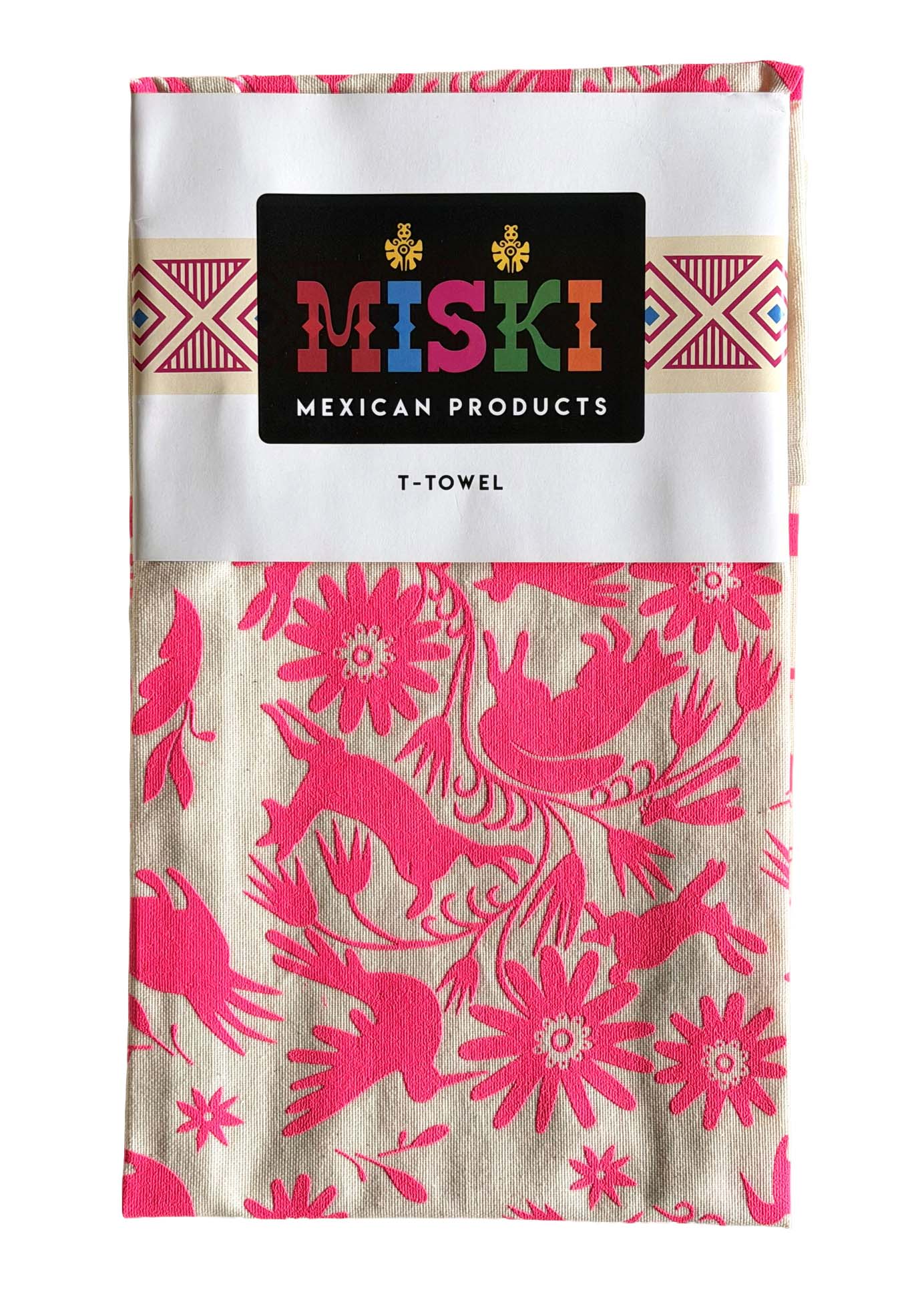 MISKI Otomí-Magenta Design Tea Towel