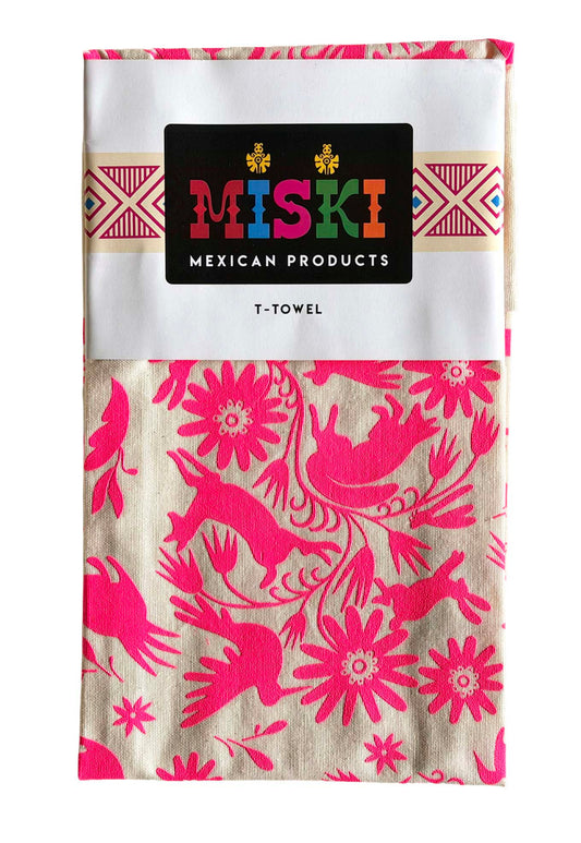 MISKI Otomí-Magenta Design Tea Towel