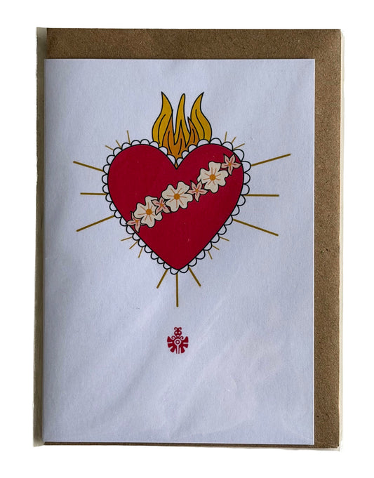 MISKI Flame Heart-Greeting Card