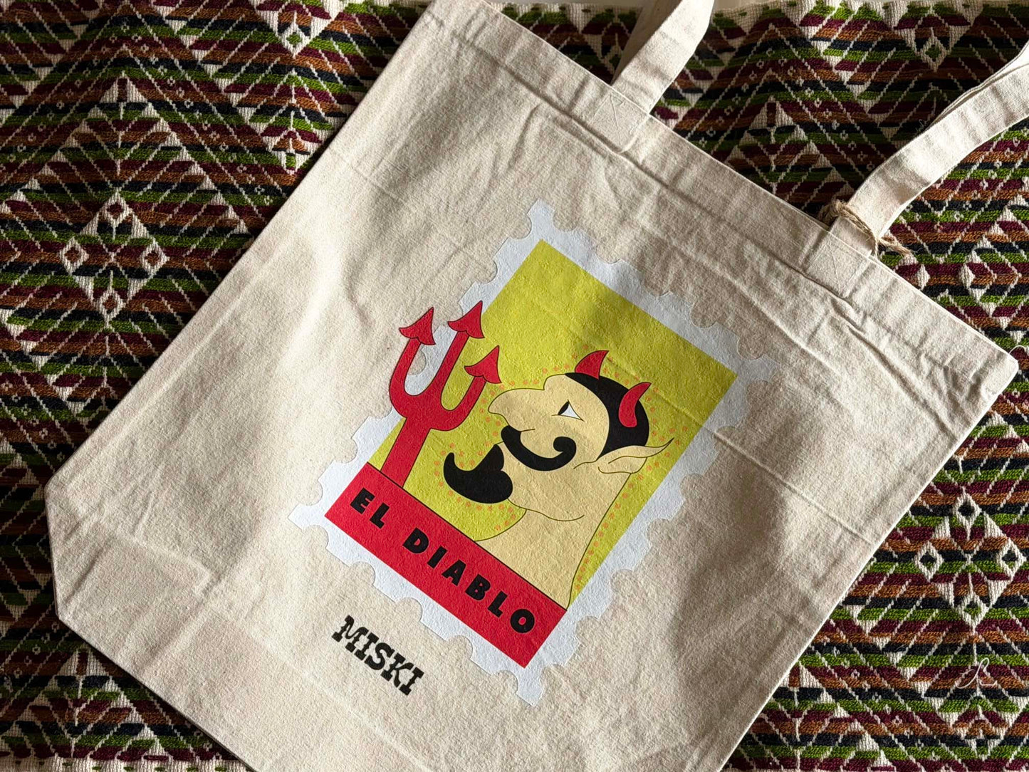 MISKI Lotería Design El Diablo Tote Bag-Recycled Cotton